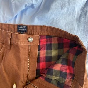 Men’s jcrew flannel lined pants